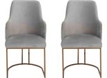 Sedia Da Pranzo Moderna Design Di Lusso 2X Poltrone Grigio Jvmoebel