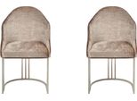 Lusso Moderno 2X Sedie Design Tessile Sedia Da Pranzo In Metallo Sedia Mobili Jvmoebel