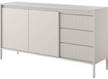 Cassettiera: Tre Cassetti, Due Ante, Colore Del Mobile: Cashmere