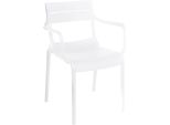 Poltrona Da Giardino In Plastica Bianca - Oviala Paname