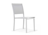 Poltrona Da Giardino In Alluminio E Textilene Bianco - Oviala Nice