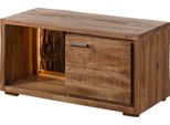 MASSIVMOEBEL24 | Comò In Legno Di Acacia 88X40X45 Laccato Naturale Bark #124