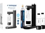 Wessper Spumantizzatore S1 Confezione Valore Con 3 Bottiglie E Cilindro, Nero