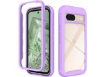 Custodia Google Pixel 8A, Copertura Posteriore Trasparente Ibrida, Robusto Paraurti In Tpu, Custodia Antiurto Per Google Pixel 8A Viola
