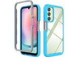 Custodia Galaxy A24 4G, Copertura Posteriore Trasparente Ibrida, Robusto Paraurti In Tpu, Custodia Antiurto Per Samsung Galaxy A24 4G Blu