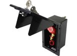 Mpk Presa Gas Presa Di Corrente Per Esterno Sportello Camper Caravan Caravan Con Serratura Nero Rettangolare