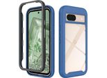 Custodia Google Pixel 8A, Custodia Protettiva Antiurto Ibrida Trasparente Posteriore In Tpu Bumper Per Google Pixel 8A Blu Navy