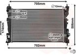 Van Wezel 01002119 - Oe 50514466 Radiatore, Raffreddamento Motore Per Giulietta (940)