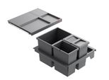 Hailo Separato-K 500 Contenitore Rifiuti 2X8+18L Per Mobile 50Cm Grigio Scuro