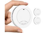 Aroha Pro Safety Mini Rilevatore Di Fumo Sleep Line - Batteria Da 10 Anni - Sensore Fumo - Allarme Anticendio - 2 Pezzi