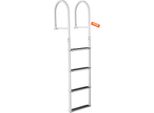 Vevor Scaletta Da Pontile 4 Gradini Rimovibili 227 Kg Di Portata Scaletta Per Barche Da Pontone In Lega Di Alluminio Con Gradino Largo 8 Cm E Tappetino In Gomma Antiscivolo Per L'imbarco Su Barche/ Laghi/Piscine/Mare
