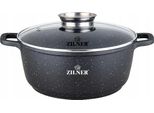Zilner, Pentola 4,5 L, Diametro 24 Cm, Superficie Antiaderente, Coperchio In Vetro, Adatta A Tutti I Tipi Di Fornelli, Induzione ZL-9005