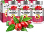 Olio Per Capelli Olio Di Rosa Mosqueta Olio Di Rosa Selvatica Cura Dei Capelli Crescita Dei Capelli In Capsule Biologico Vegano, 3X 40 Capsule
