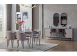 Set Da Pranzo Grigio Sedie Tavolo Allungabile Credenza Jvmoebel