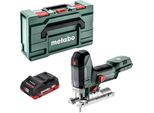 Metabo St 18 Lt 130 Bl Seghetto Alternativo A Batteria 18 V 130 Mm Senza Spazzole + 1X Batteria Lihd 4,0 Ah + Metabox - Senza Caricabatterie
