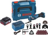 Bosch Gop 18V-34 Multi Cutter Professionale A Batteria 18 V Starlock Plus + 1X Batteria Ricaricabile 4,0 Ah + 17 Accessori + L-Boxx - Senza Caricabatterie