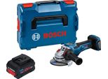 Bosch Gws 18V-15 Psc Smerigliatrice Angolare Professionale A Batteria 18 V 125 Mm Biturbo Brushless + 1X Batteria Ricaricabile Procore 8,0 Ah + L-Boxx - Senza Caricabatterie