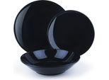 Excelsa Set Di Stoviglie 18 Pezzi In Porcellana Nera Fashion Black