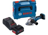 Bosch Gws 18V-15 Psc Smerigliatrice Angolare Professionale A Batteria 18 V 125 Mm Biturbo Brushless + 1X Batteria Procore 8,0 Ah + Caricabatteria + L-Boxx