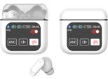 Cuffie Bluetooth Con Touchscreen, Cuffie Stereo In-Ear Senza Fili, BT5.4, Cancellazione Attiva Del Rumore Anc, Cancellazione Del Rumore Ambientale Enc, Bianco