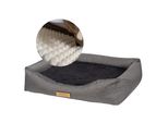 Letto Per Cani Divano Per Cani Ortopedico Lavabile Con Rivestimento Cuscino Per Cani Sfoderabile Cestino Per Cani - Colore Velluto A Coste Grigio Nero Tappetino Per Cani Taglia Xxl - 100 X 82 Cm