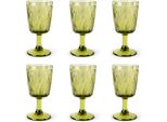 Set Di 6 Bicchieri Excelsa In Vetro Leaf 30 Cl Verde