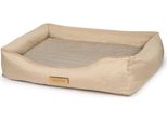 Letto Per Cani Ortopedico Lavabile Divano Per Cani Con Rivestimento Sfoderabile Cuscino Per Cani Cestino Per Cani - Colore Velluto A Coste Beige - Tappetino Per Cani Taglia Xxl - 100X82 Cm