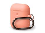 Elago Custodia Di Ricarica Wireless In Silicone Da Appendere Per Airpods 2 / Airpods 1 Peach