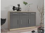 Cassettiera Combinata Parisa - Larghezza 103 Cm, Rovere Sonoma / Grafite