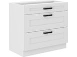 Armadietto Inferiore Con Cassetti Laili - Larghezza 80 Cm, Bianco