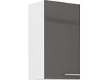 Armadietto Superiore Da Cucina Lajla - Larghezza 40 Cm, Grigio / Bianco