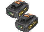 Confezione Da 2 Batterie Li-Ion 20V 6000Mah Di Ricambio Per Utensili Worx WA3512, WA3551, WA3512.1, WA3551.1, WA3516, WA3523, WA3553, WA3511, WA3549.1