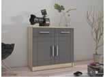 Cassettiera Combinata Parisa - Larghezza 69 Cm, Rovere Sonoma / Grafite