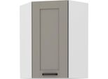 Armadietto Alto Ad Angolo Laili - 60X60 Cm, Grigio Chiaro / Bianco