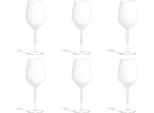Excelsa Set Di 6 Bicchieri Colore Bicchiere Da Vino 7,5X7,5X23 Cm Bianco