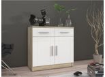Cassettiera Combinata Parisa - Larghezza 69 Cm, Rovere Sonoma / Bianco