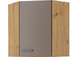 Armadietto Superiore Ad Angolo Balija - 60X60 Cm, Grigio Tartufo / Rovere Artisan