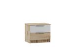 Comodino Con Cassetti Piera - Rovere Wotan / Bianco