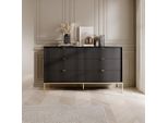 Cassettiera Larga Con Cassetti Misheel - Nero / Oro