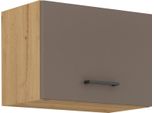 Armadietto Per Cappa Aspirante Balija - Larghezza 50 Cm, Grigio Tartufo / Rovere Artisan