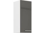 Armadietto Superiore Da Cucina Lajla - Larghezza 30 Cm, Grigio / Bianco