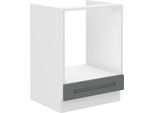 Armadietto Per Fornelli Laili - Larghezza 60 Cm, Grigio / Bianco