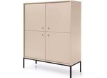 Cassettiera Con Scaffali Orfea - Beige Sabbia