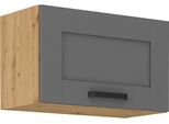 Armadietto Per Cappa Aspirante Laili - Larghezza 60 Cm, Grigio / Rovere Artisan