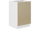 Armadietto Inferiore Per Lavello Lajla - Larghezza 50 Cm, Cappucino / Bianco