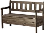 Panca Da Giardino Kadax, Cassapanca Da 120X47X81,5 Cm In Fibra Di Legno (120 Cm/Marrone Scuro)