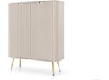 Cassettiera Lotas Con Ante - Cashmere / Oro