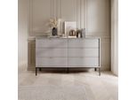 Cassettiera Larga Con Cassetti Misheel - Grigio / Nero