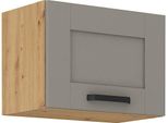 Armadietto Per Cappa Aspirante Laili - Larghezza 50 Cm, Grigio Chiaro / Rovere Artisan