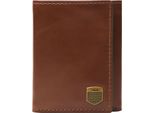 Fossil Porta Carte Di Credito Hayes Trifold Brown Marrone